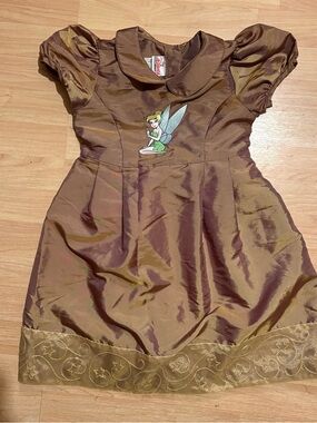 Disney Parks Authentic Tinker Bell Peter Pan Costume Girls Size 5 XS